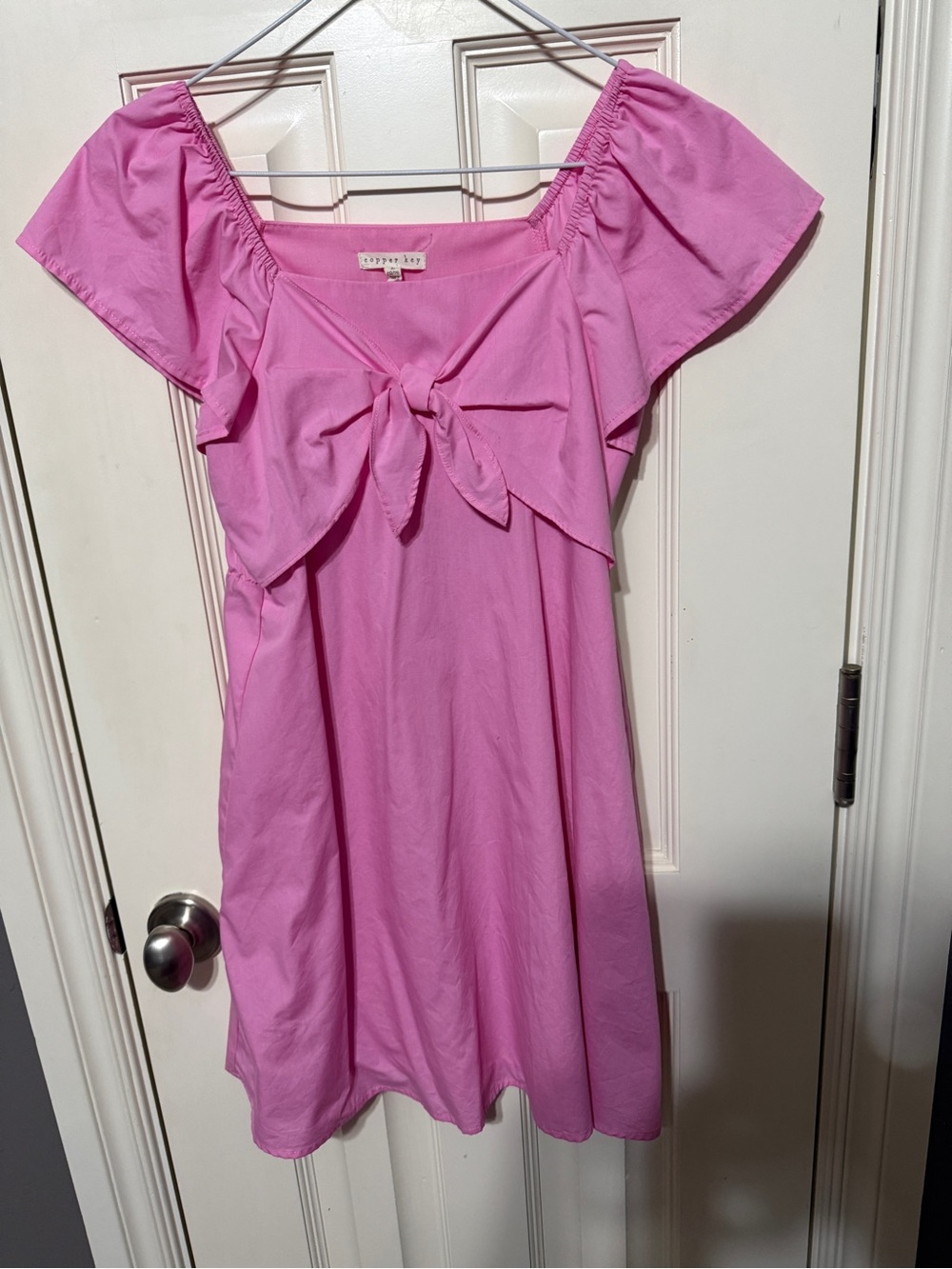 Copper Key Girls Pink Tie-Front Dress